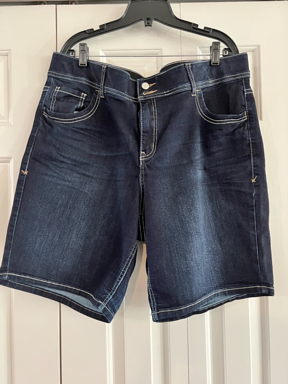 Lane Bryant Dark Blue Denim Bermuda Shorts